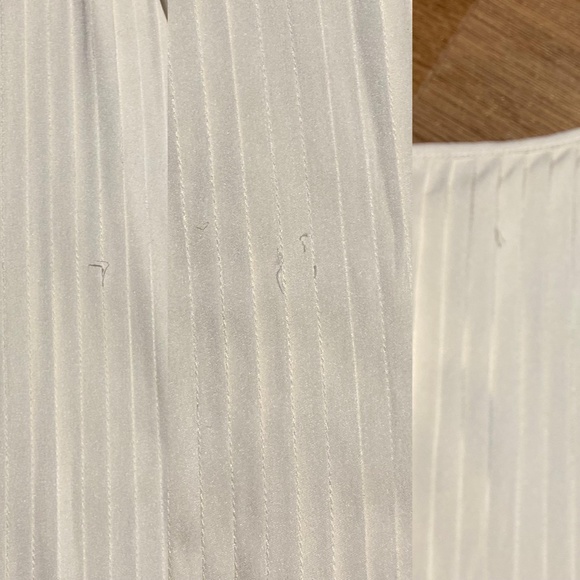 Alice + Olivia Pleated Sequin Sheath Dress Beige Cream Size M 4-6 - Picture 15 of 15